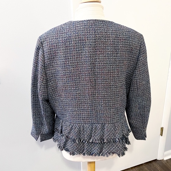 Nine West Metallic Multicolor Jacket With Tiers & Trim, 16 - Picture 2 of 12